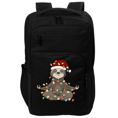 Sloth Christmas Tree Funny Yoga Sloth Impact Tech Backpack