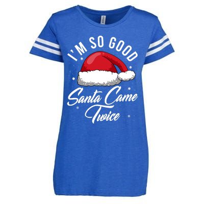 Santa Came Twice - Funny Christmas Pun Enza Ladies Jersey Football T-Shirt