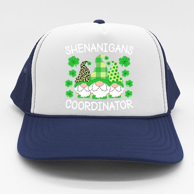 Shenanigans Coordinator Teachers St Patricks Day Gnomes Trucker Hat