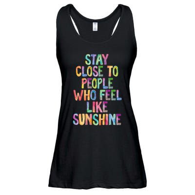 Stay Close To People Who Feel Like Sunshine Ladies Essential Flowy Tank