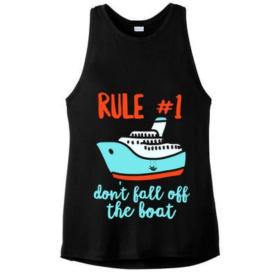 Summer Cruising Trip Funny Don't Fall Off The Boat Ladies PosiCharge Tri-Blend Wicking Tank