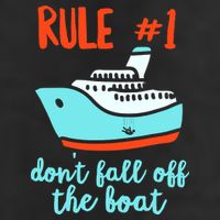 Summer Cruising Trip Funny Don't Fall Off The Boat 7 Panel Mesh Trucker Snapback Hat