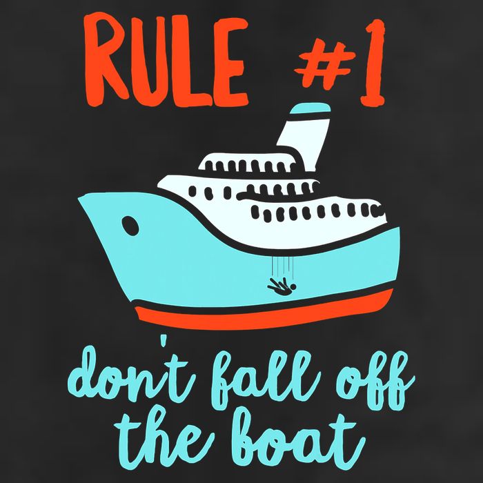 Summer Cruising Trip Funny Don't Fall Off The Boat 7 Panel Mesh Trucker Snapback Hat