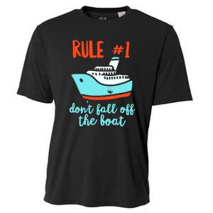 Summer Cruising Trip Funny Don't Fall Off The Boat Cooling Performance Crew T-Shirt