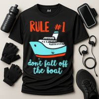 Summer Cruising Trip Funny Don't Fall Off The Boat Cooling Performance Crew T-Shirt