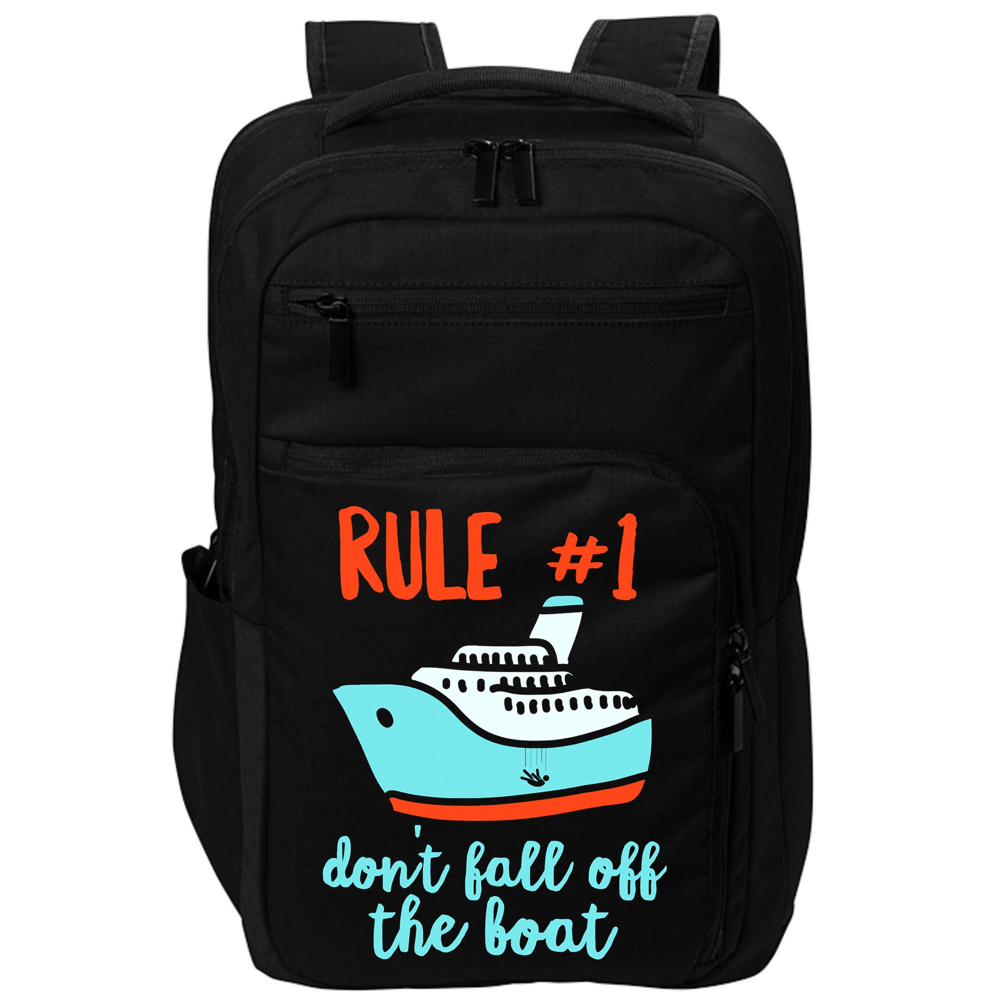 Summer Cruising Trip Funny Don't Fall Off The Boat Impact Tech Backpack