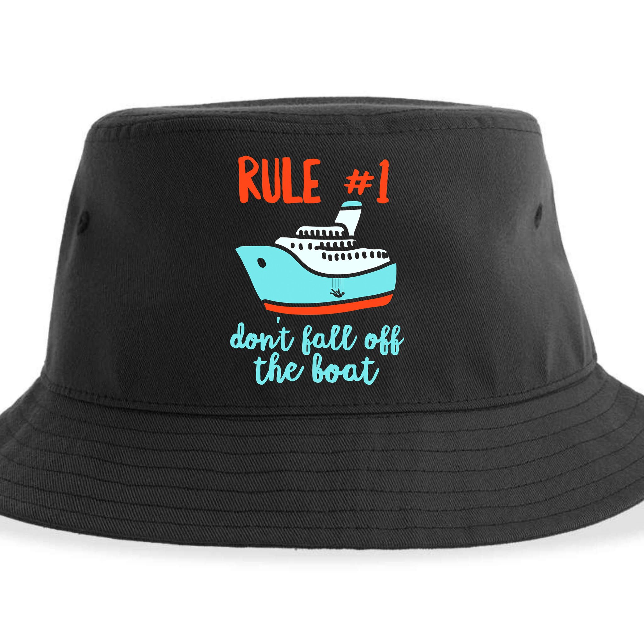 Summer Cruising Trip Funny Don't Fall Off The Boat Sustainable Bucket Hat