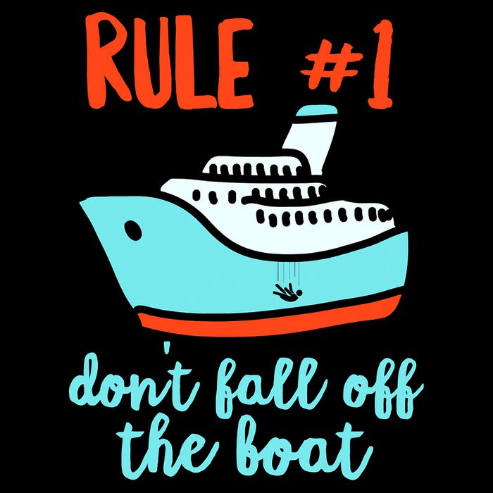 Summer Cruising Trip Funny Don't Fall Off The Boat Button
