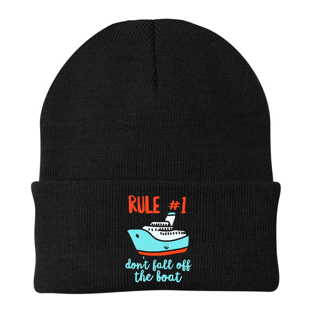 Summer Cruising Trip Funny Don't Fall Off The Boat Beanie