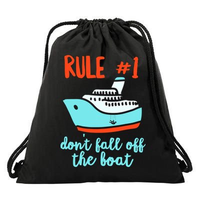 Summer Cruising Trip Funny Don't Fall Off The Boat Drawstring Bag