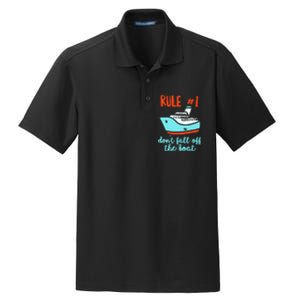 Summer Cruising Trip Funny Don't Fall Off The Boat Dry Zone Grid Polo