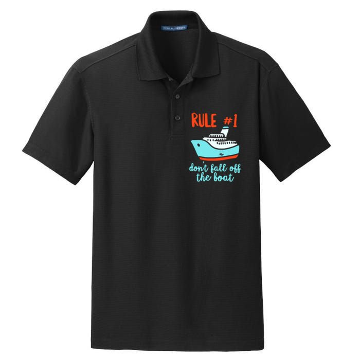 Summer Cruising Trip Funny Don't Fall Off The Boat Dry Zone Grid Polo