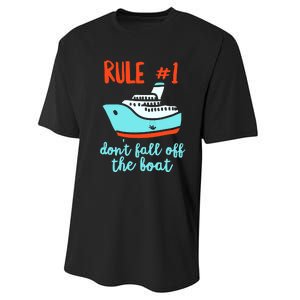 Summer Cruising Trip Funny Don't Fall Off The Boat Performance Sprint T-Shirt