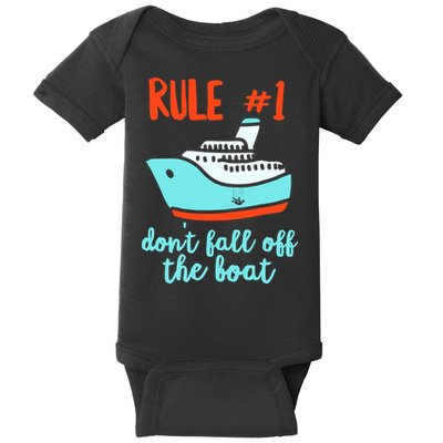 Summer Cruising Trip Funny Don't Fall Off The Boat Baby Bodysuit