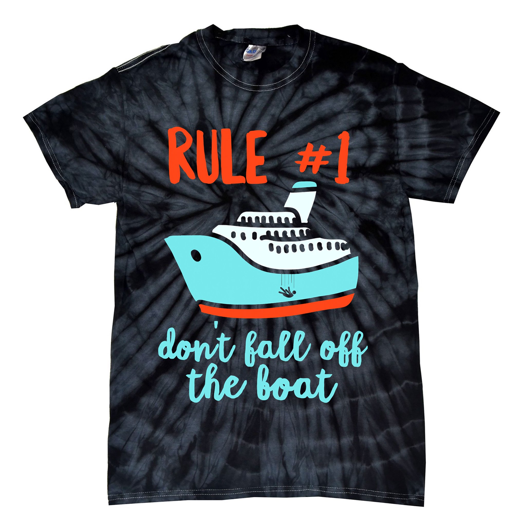 Summer Cruising Trip Funny Don't Fall Off The Boat Tie-Dye T-Shirt