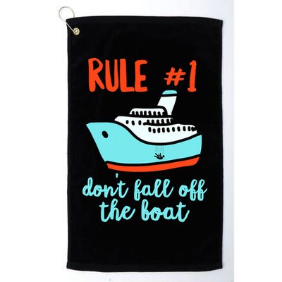 Summer Cruising Trip Funny Don't Fall Off The Boat Golf Towel