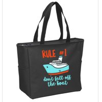 Summer Cruising Trip Funny Don't Fall Off The Boat Zip Tote Bag