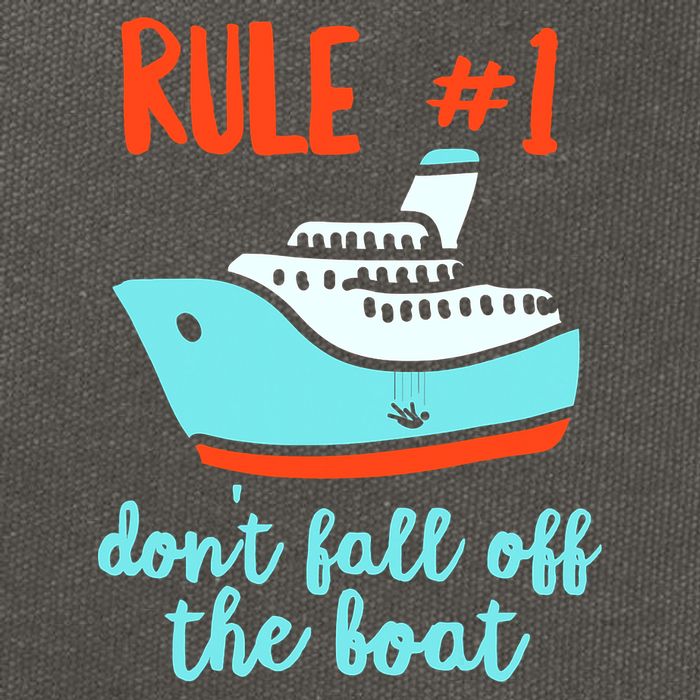 Summer Cruising Trip Funny Don't Fall Off The Boat Cotton Canvas Backpack