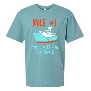 Summer Cruising Trip Funny Don't Fall Off The Boat Sueded Cloud Jersey T-Shirt