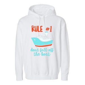 Summer Cruising Trip Funny Don't Fall Off The Boat Garment-Dyed Fleece Hoodie