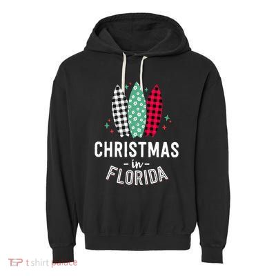 SunKissed Christmas Tropical Family Vacation in Florida Garment-Dyed Fleece Hoodie