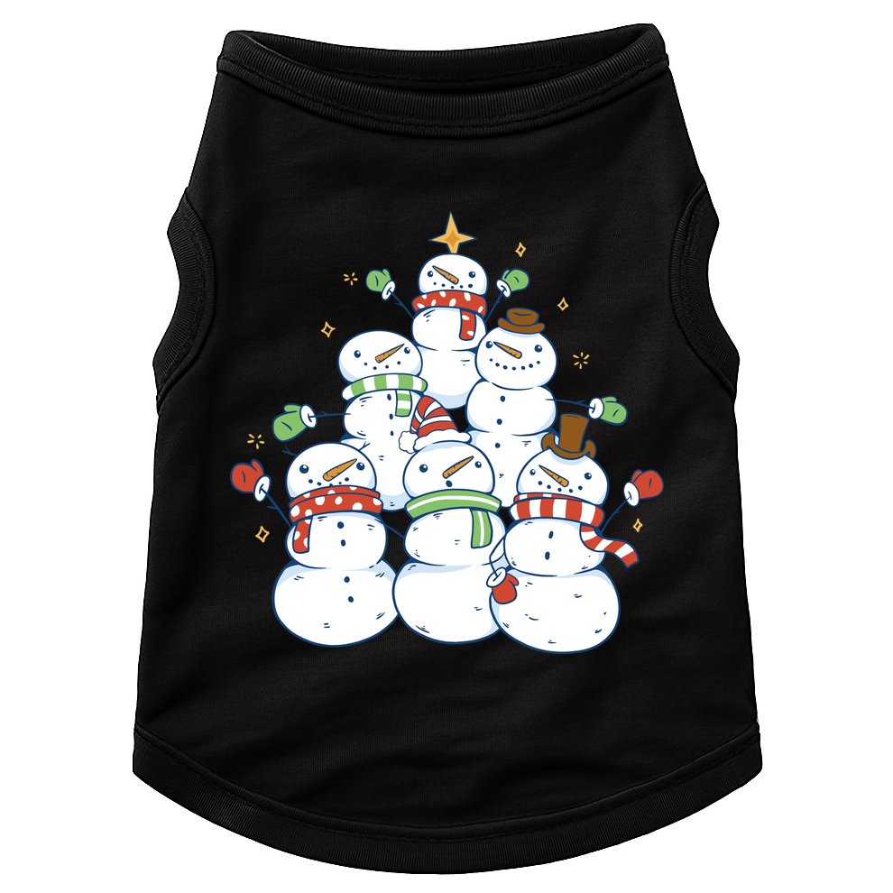 Snowman Christmas Tree Cute Holiday Doggie Tank