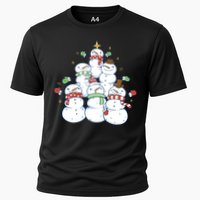 Snowman Christmas Tree Cute Holiday Cooling Performance Crew T-Shirt