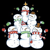 Snowman Christmas Tree Cute Holiday Cooling Performance Crew T-Shirt