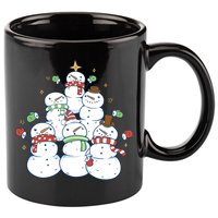 Snowman Christmas Tree Cute Holiday 11oz C Handle Ceramic Mug