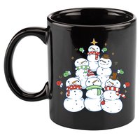 Snowman Christmas Tree Cute Holiday 11oz C Handle Ceramic Mug