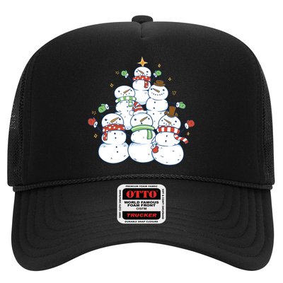 Snowman Christmas Tree Cute Holiday Trucker Hat
