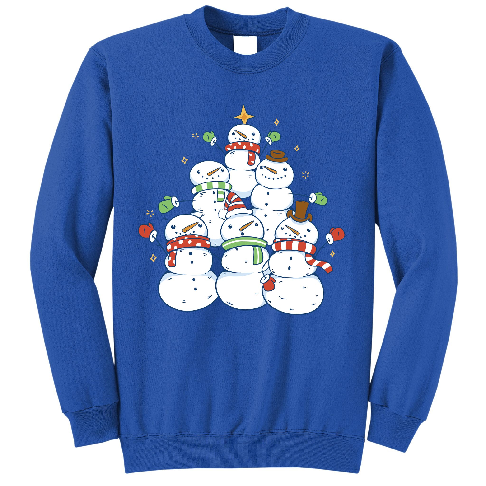 Snowman Christmas Tree Cute Holiday Sweatshirt