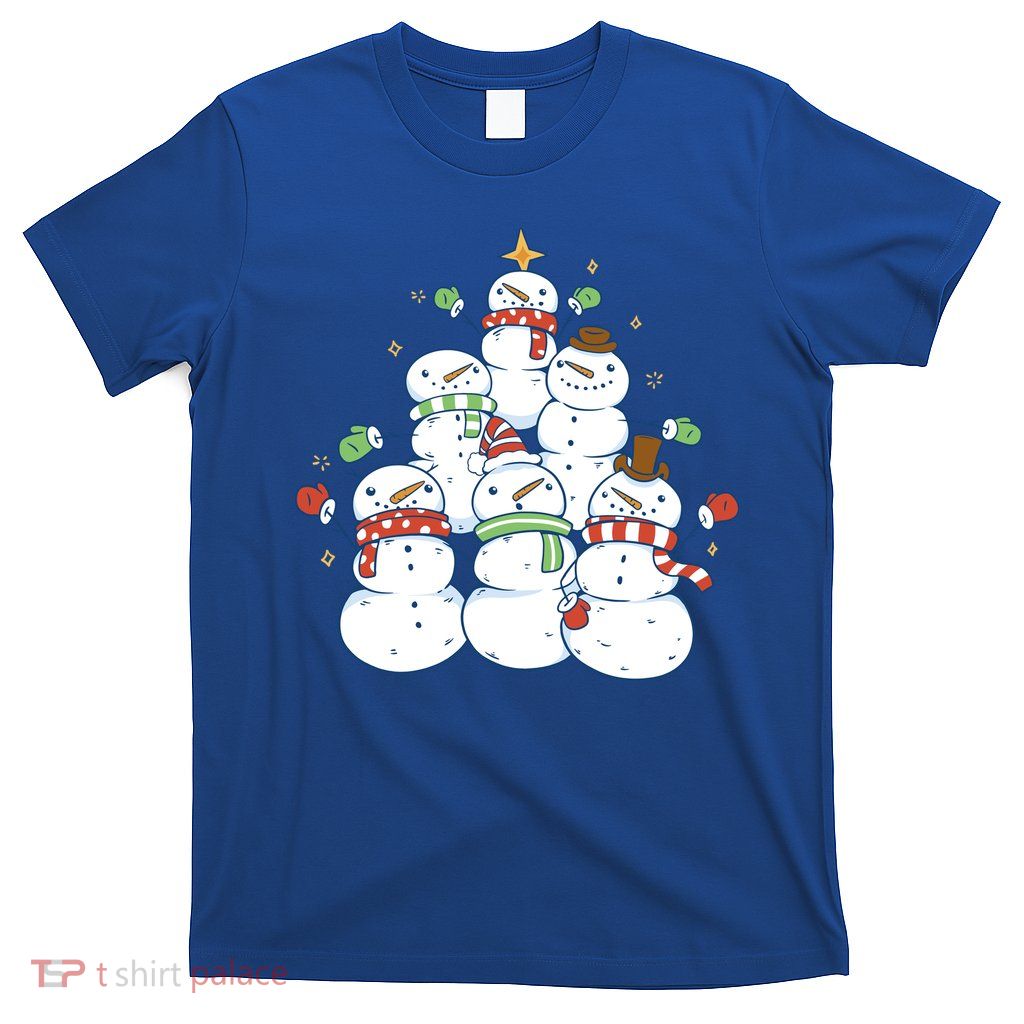Snowman Christmas Tree Cute Holiday T-Shirt