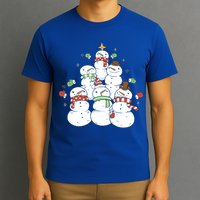 Snowman Christmas Tree Cute Holiday T-Shirt