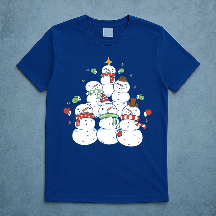 Snowman Christmas Tree Cute Holiday T-Shirt