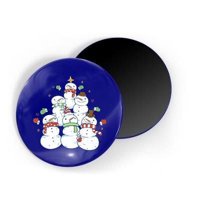 Snowman Christmas Tree Cute Holiday Magnet