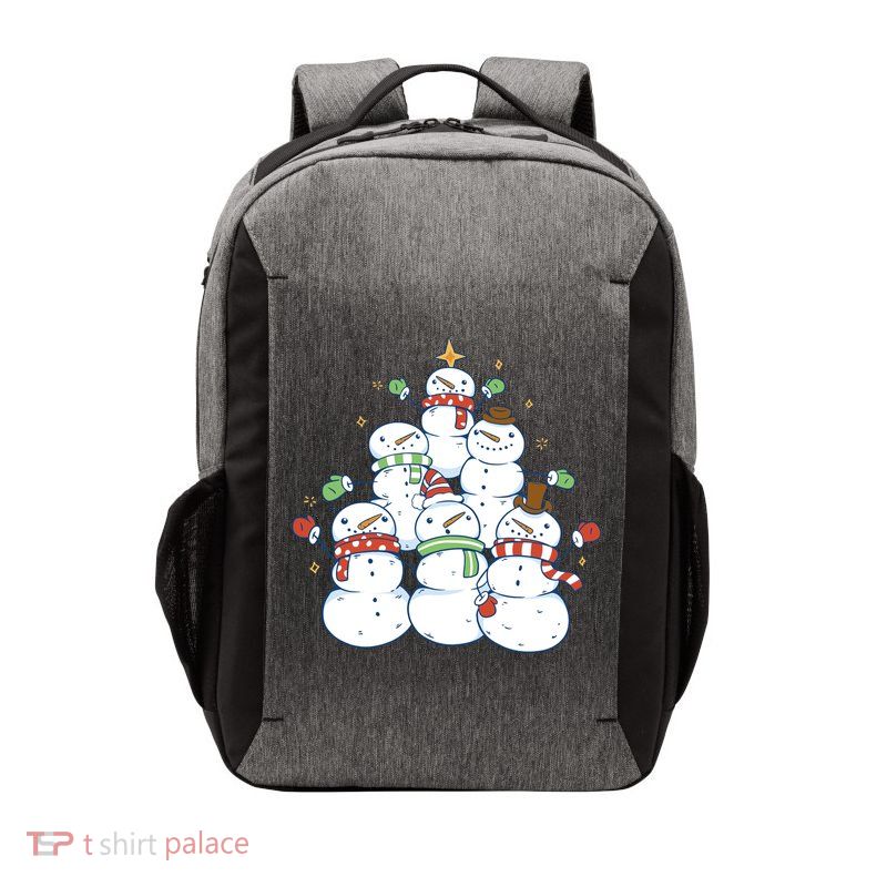 Snowman Christmas Tree Cute Holiday Vector Backpack