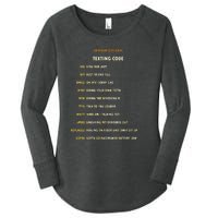 Senior Citizen Texting Code Cool Funny Old People Saying Women's Perfect Tri Tunic Long Sleeve Shirt