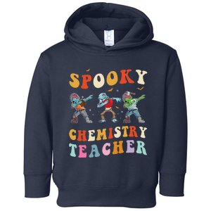 Spooky Chemistry Teacher Zombie Groovy Halloween Ghost Toddler Hoodie