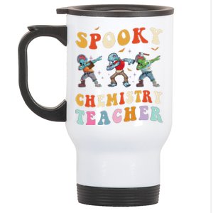 Spooky Chemistry Teacher Zombie Groovy Halloween Ghost Stainless Steel Travel Mug