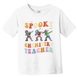 Spooky Chemistry Teacher Zombie Groovy Halloween Ghost Toddler T-Shirt