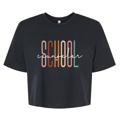 School Counselor Teacher Counseling Office School Guidance Bella+Canvas Jersey Crop Tee