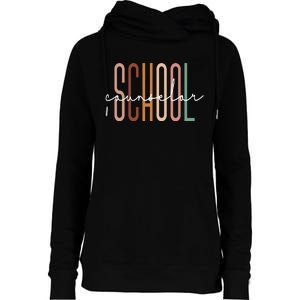 School Counselor Teacher Counseling Office School Guidance Womens Funnel Neck Pullover Hood