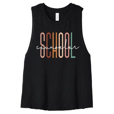 School Counselor Teacher Counseling Office School Guidance Women's Racerback Cropped Tank