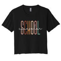 School Counselor Teacher Counseling Office School Guidance Women's Crop Top Tee