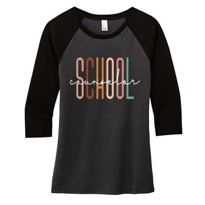 School Counselor Teacher Counseling Office School Guidance Women's Tri-Blend 3/4-Sleeve Raglan Shirt