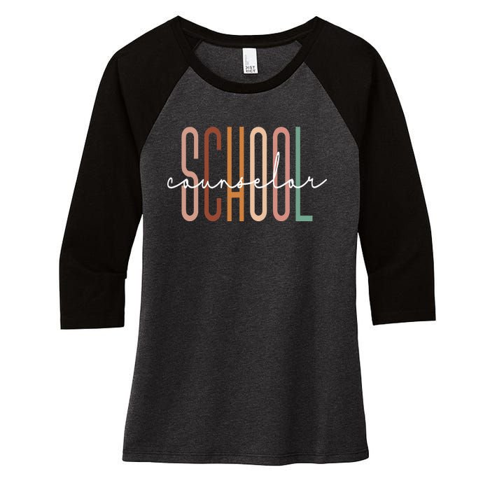 School Counselor Teacher Counseling Office School Guidance Women's Tri-Blend 3/4-Sleeve Raglan Shirt