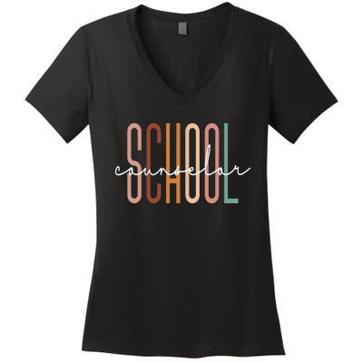 School Counselor Teacher Counseling Office School Guidance Women's V-Neck T-Shirt