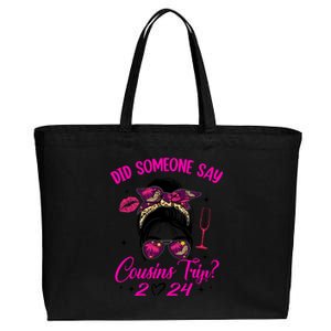 Say Cousins Trip 2024 Vacation Travel Cousin Weekend Cotton Canvas Jumbo Tote