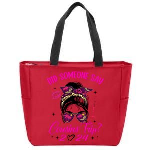 Say Cousins Trip 2024 Vacation Travel Cousin Weekend Zip Tote Bag